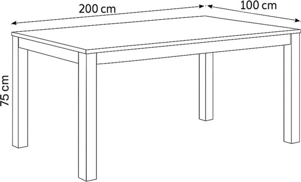 Jedálenský stôl DS-H200 dub