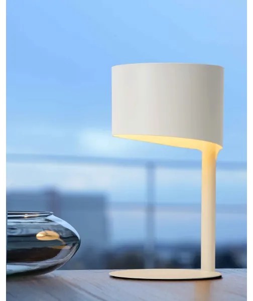 Lucide 45504/01/31 - Stolná lampa KNULLE 1xE14/40W/230V biela