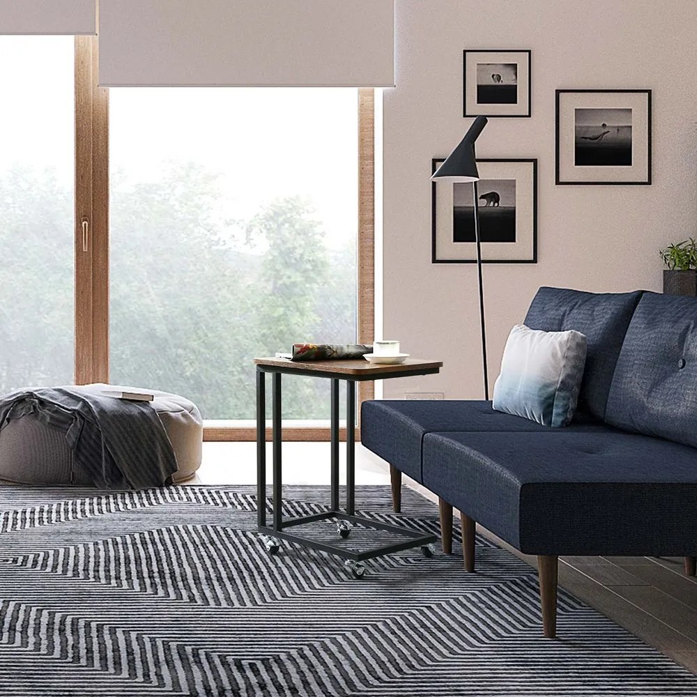 Servírovací stolík na kolieskach HENRY, 50x35x62cm, hnedá Vasagle