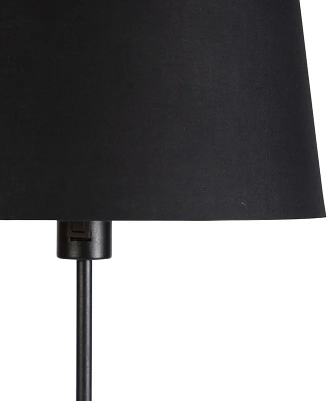 Stojacia lampa čierna s čiernym tienidlom nastaviteľná 35 cm - Parte