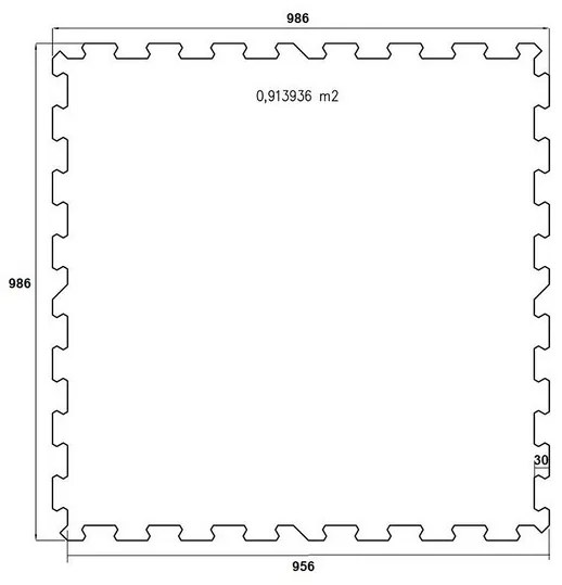 Dlažba FitFlo SF1050 95,6 x 95,6 x 0,8 cm - okraj, čierna