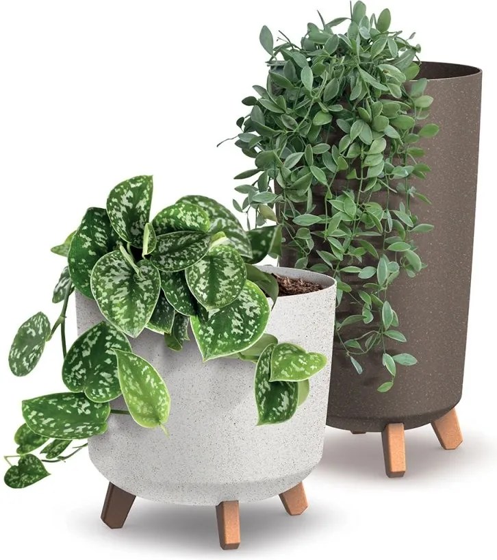 Vysoký kvetináč GRACIE TUBA SLIMECO kávový