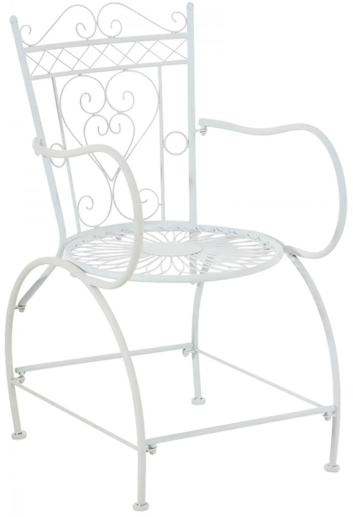 Kovová stolička Sheela s područkami (SET 2 ks) - Biela