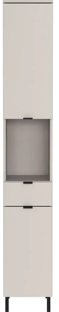 Krémová vysoká/úzka kúpeľňová skrinka 30x190 cm Arcena – Germania