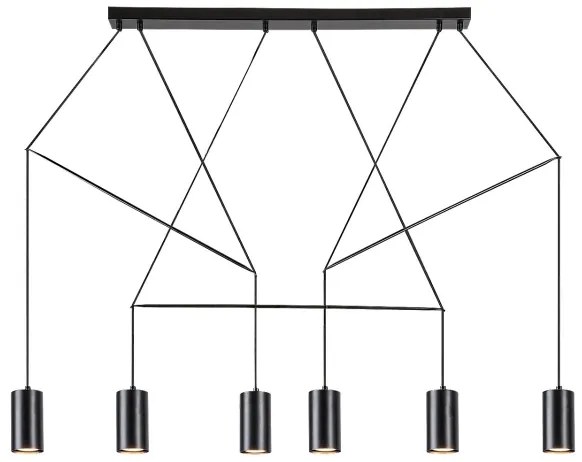 Rabalux 72018 - Luster na lanku ASLAUG 6xGU10/50W/230V