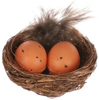 Sada veľkonočných vajíčok v hniezde, 4 ks, 5 x 5 x 2 cm