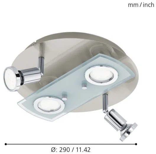 Eglo 32001 - LED Stropné svietidlo PAWEDO 1 4xGU10-LED/3W/230V