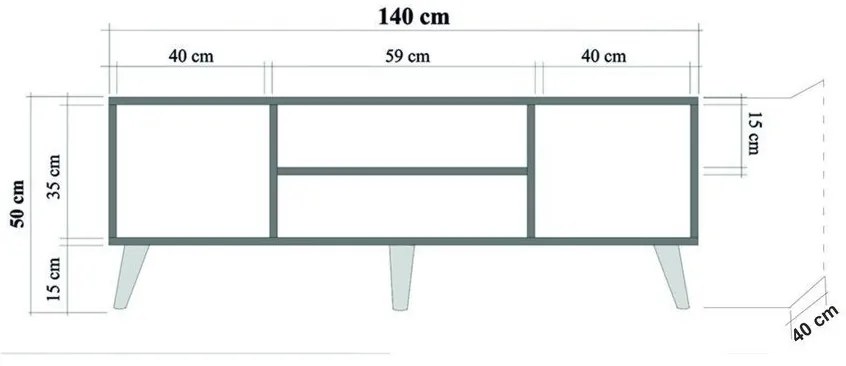 TV stolík/skrinka Thalia 723 (Dub sonoma). Akcia -18%. Vlastná spoľahlivá doprava až k Vám domov. 1072000