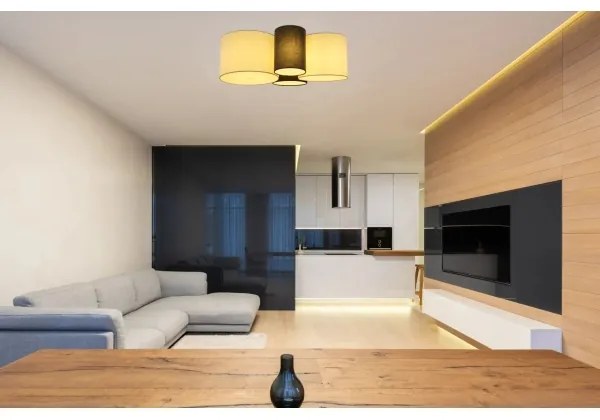 Globo 15586-4D - Stropné svietidlo MAKKI 4xE27/15W/230V biela/šedá/čierna