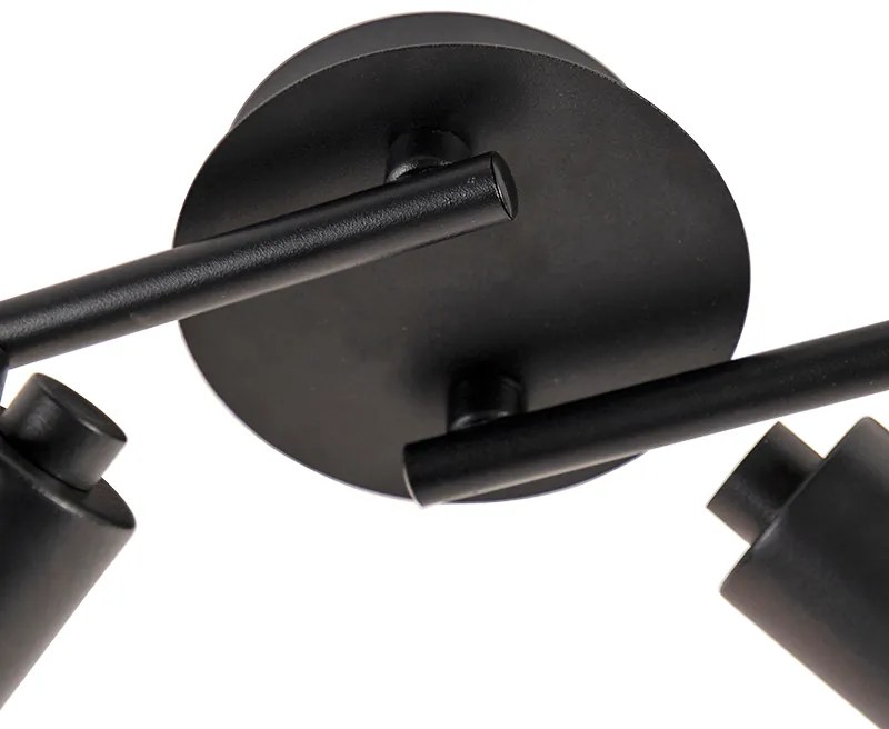 Moderné bodové svetlo čierne so zlatom 4-svetlo - Magno