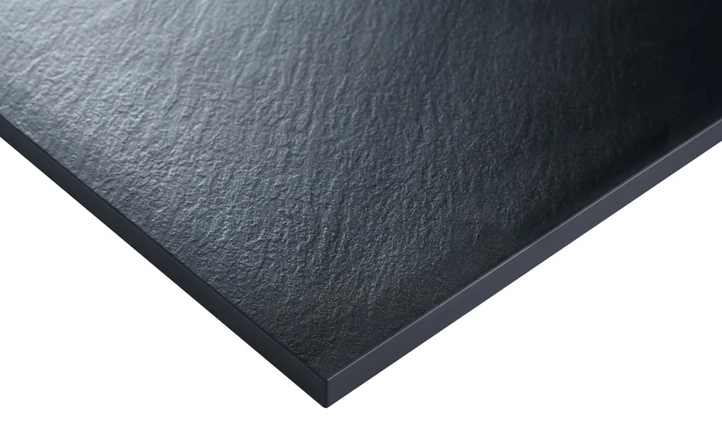 Erga Hyper, SMC sprchová vanička 140x70x2,6 cm + sifón, čierna matná, ERG-V06-SMC-7014S-BK