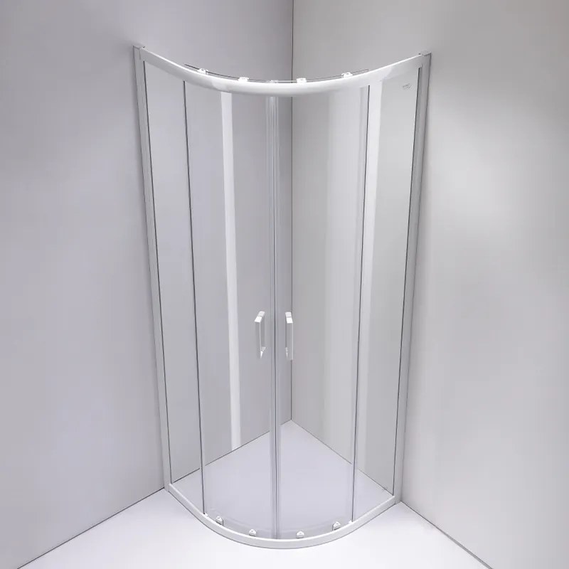 BPS-koupelny Štvrťkruhový sprchový kút HYD-RK94B 90x90 cm biela/transparent + vanička HYD-RSV-ST01B biela