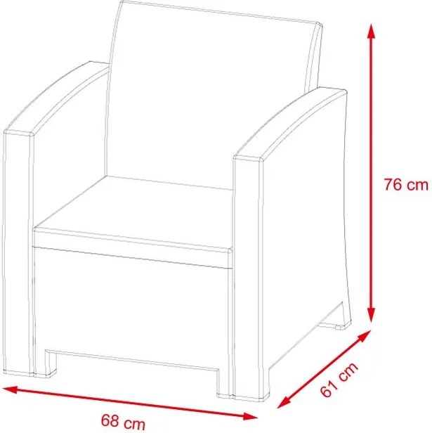 Veľký ratanový set Avenberg IBERIA-hnedý ratan