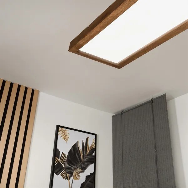 Brilagi -LED Kúpeľňové svietidlo WOODY FRAME LED/40W/230V 120x30 IP44 dub čerešňa