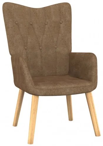 vidaXL Relaxačná stolička s podnožkou 62x68,5x96 cm sivohnedá látková-