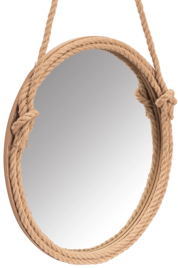 Rea Tutumi, okrúhle zrkadlo na lane 60 cm MW9901-60, hnedá, HOM-06334