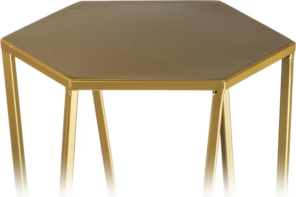 STOJAN NA KVETINÁČ HEXAGON 70X24X27 CM ZLATÁ