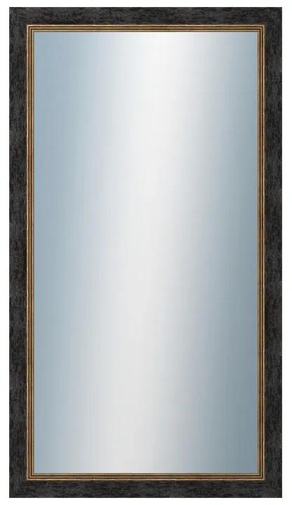 DANTIK - Zrkadlo v rámu, rozmer s rámom 50x90 cm z lišty CARRARA hnedočierna (2948)