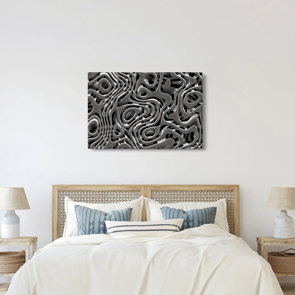 Obraz - Metalická abystrakcia (90x60 cm)