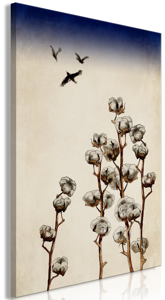 Artgeist Obraz - Cotton Branches (1 Part) Vertical Veľkosť: 20x30, Verzia: Na talianskom plátne