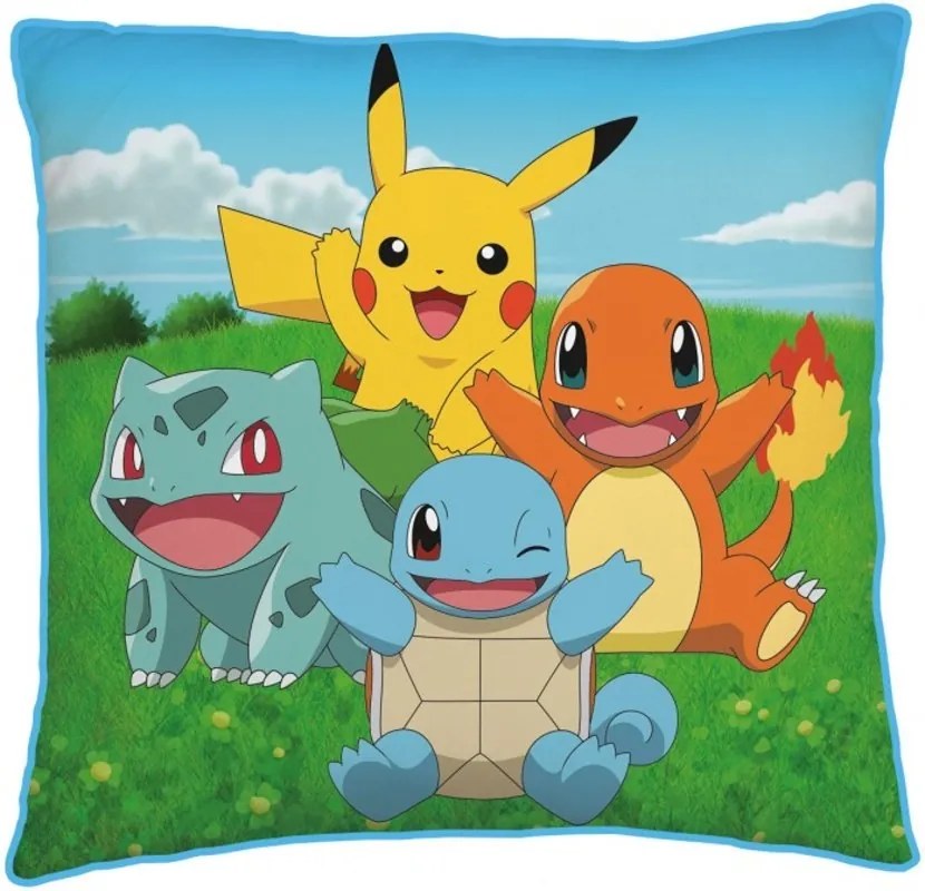 Vankúš Pokémon - Kanto Starters - 40 x 40 cm