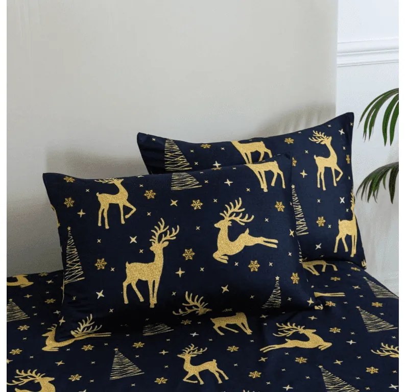 Plachta a obliečka na vankúš GOLDEN DEER Rozmer: 50 x 70 cm | 140 x 240 cm