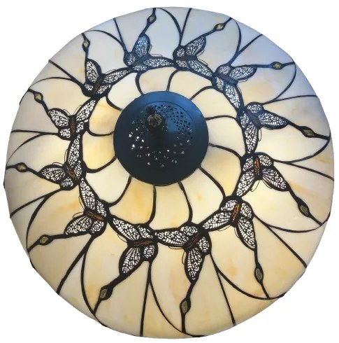 Vitráž luster Tiffany GENTLE reversed Ø50 3*E27