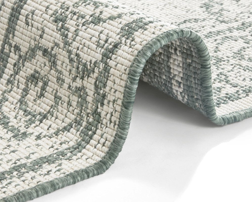 Hanse Home, Kusový koberec Twin Supreme 103869 Green / Cream – na von aj na doma, 240x340, zelená, chodba / predsieň