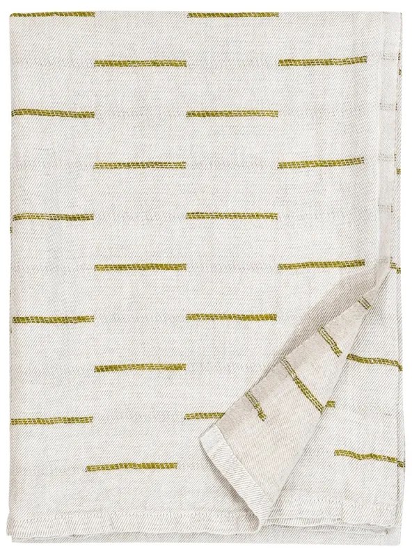 Ľanový uterák Paussi, ľan-olivový, Rozmery 95x180 cm