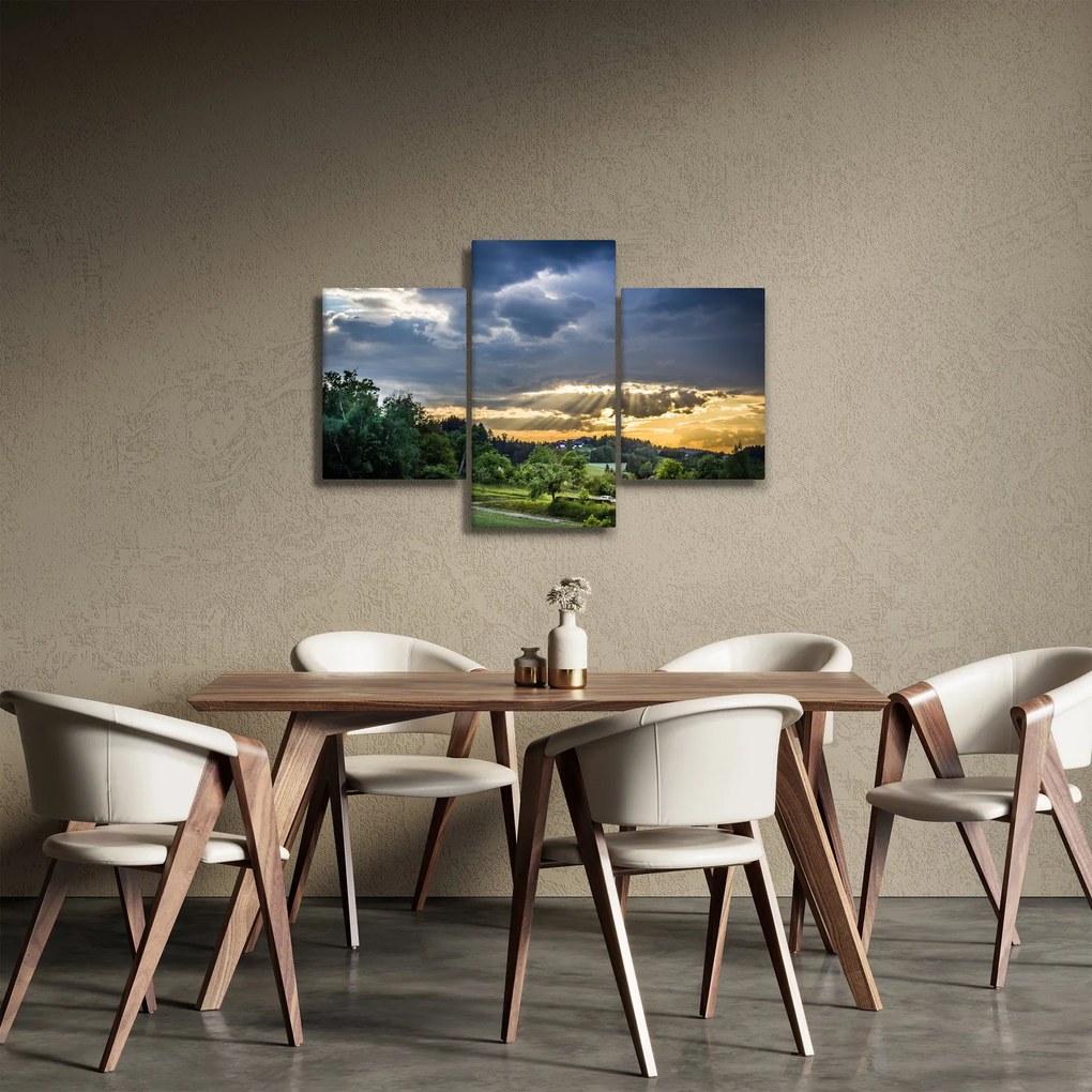 Obraz krajiny s lúčmi (90x60 cm)