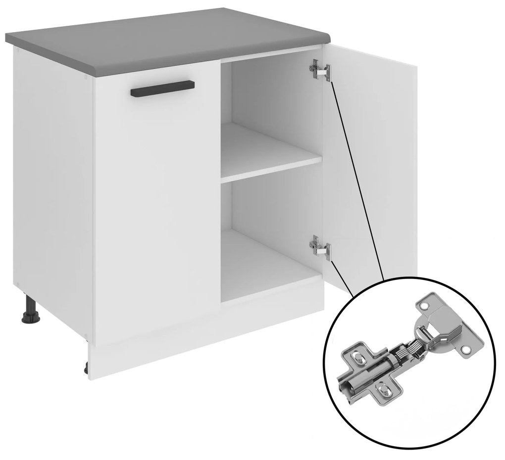 Kuchynská skrinka Belini Premium Full Version spodná pre vstavanú rúru 60 cm eben kráľovský s pracovnou doskou