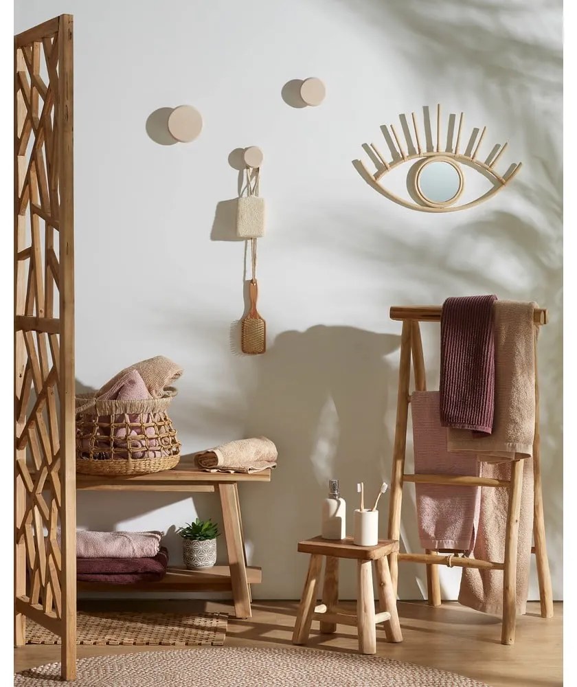 Nástenné drevené háčiky v súprave 3 ks v prírodnej farbe Nadua – Kave Home