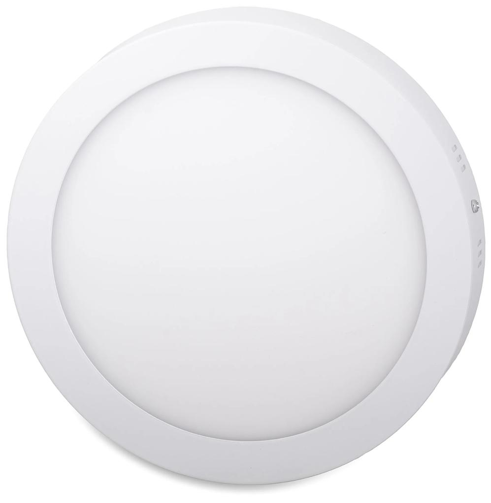 Ecolite Biely prisadený LED panel guľatý 225mm 18W Farba svetla: Denná biela LED-CSL-18W/4100