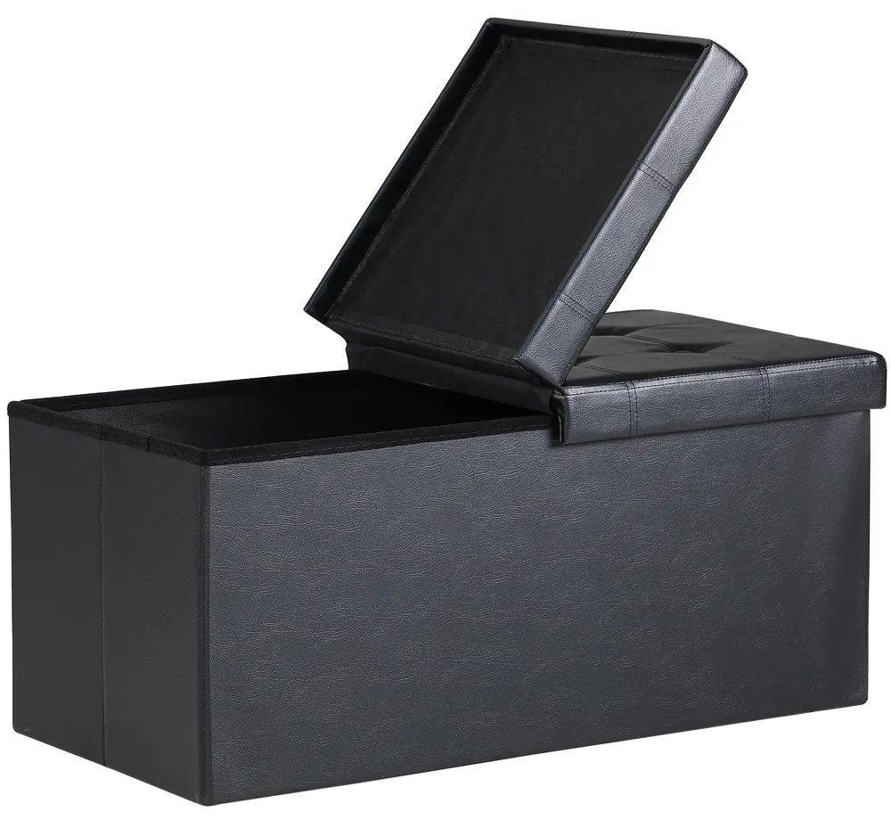 InternetovaZahrada Úložný box s vyklapacím vekom 80x40x40cm - čierny