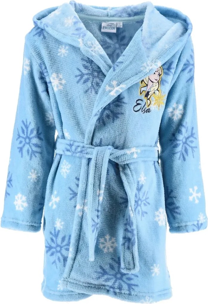 Dievčenský fleece župan s kapucňou Ľadové kráľovstvo - Frozen - motív Elsa, EU 98