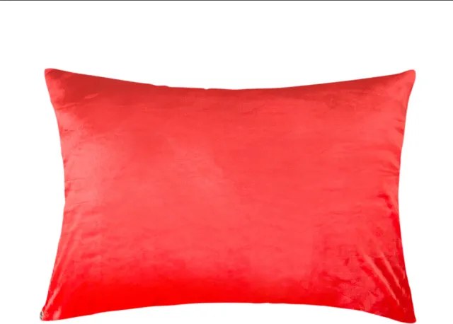 XPOSE ® Mikroplyšový povlak na polštář - červená 50x70 cm