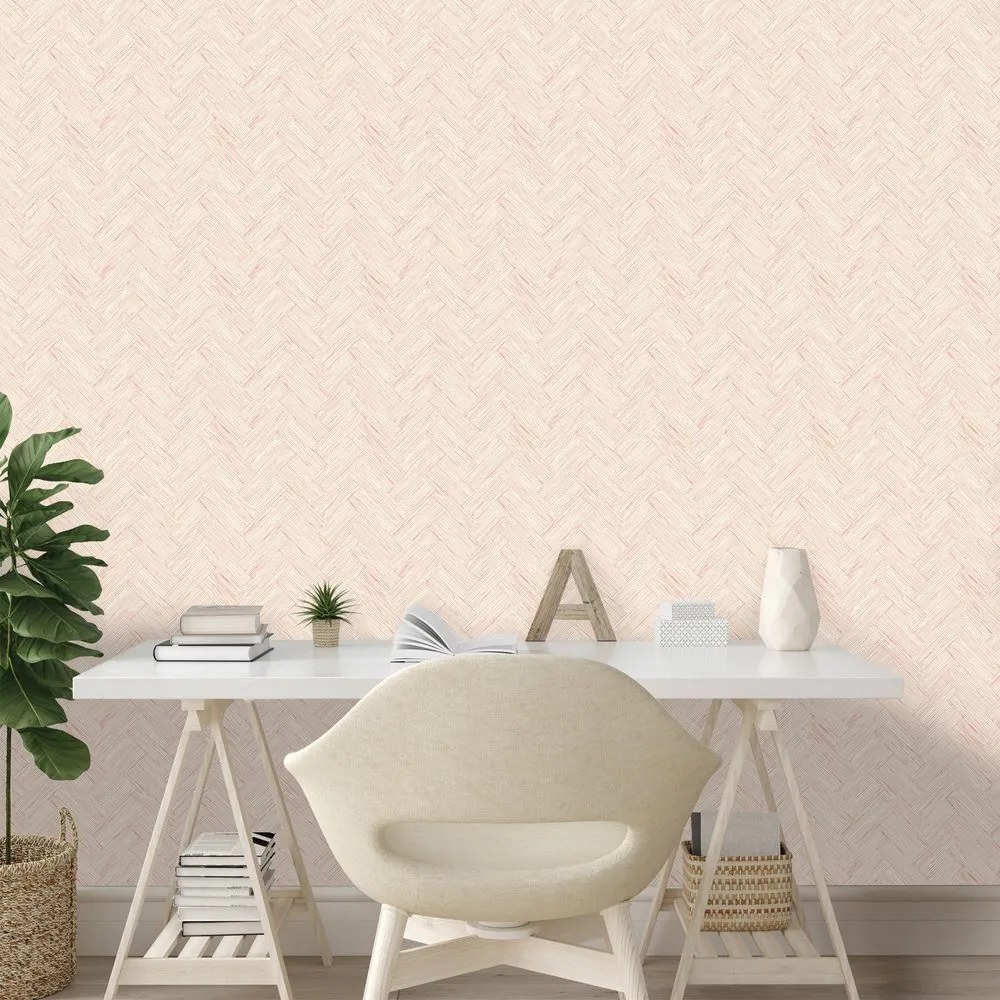 Samolepiaca tapeta elegantná béžová textúra košíkovej väzby