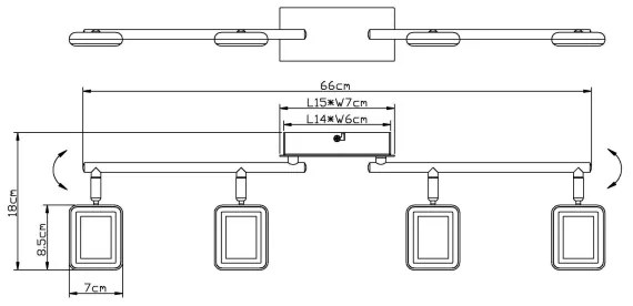 Globo 56223-3 - LED Bodové svietidlo TRYSTAN 4xLED/4W/230V