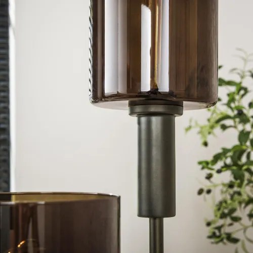 Stojaca lampa 84-35 Sepiora 3L Brown Glass - Komfort-nábytok