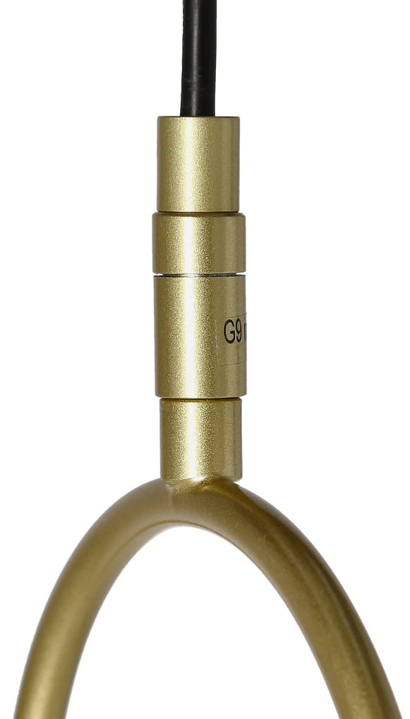 Candellux Mosadzný závesný luster Cordel pre žiarovku G9 31-73457