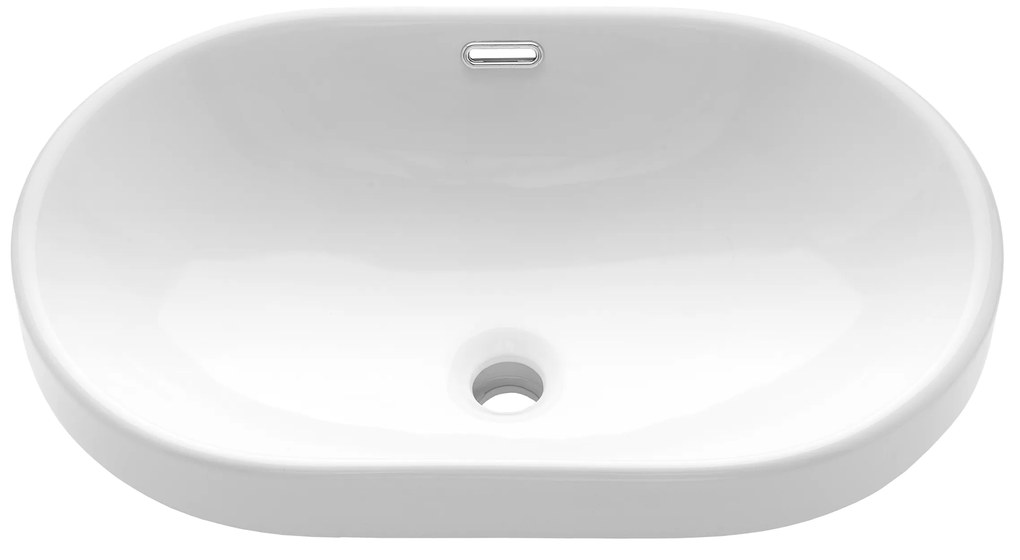 Invena Nike, umývadlo na zapustenie 600x400x180 mm, biela lesklá, INV-CE-28-060-W