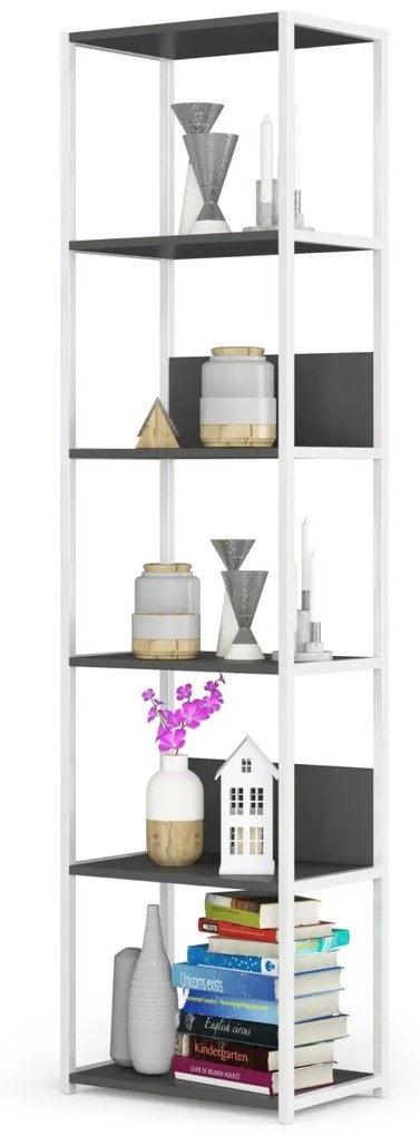 Regál LOFT 50 cm bílý/šedý