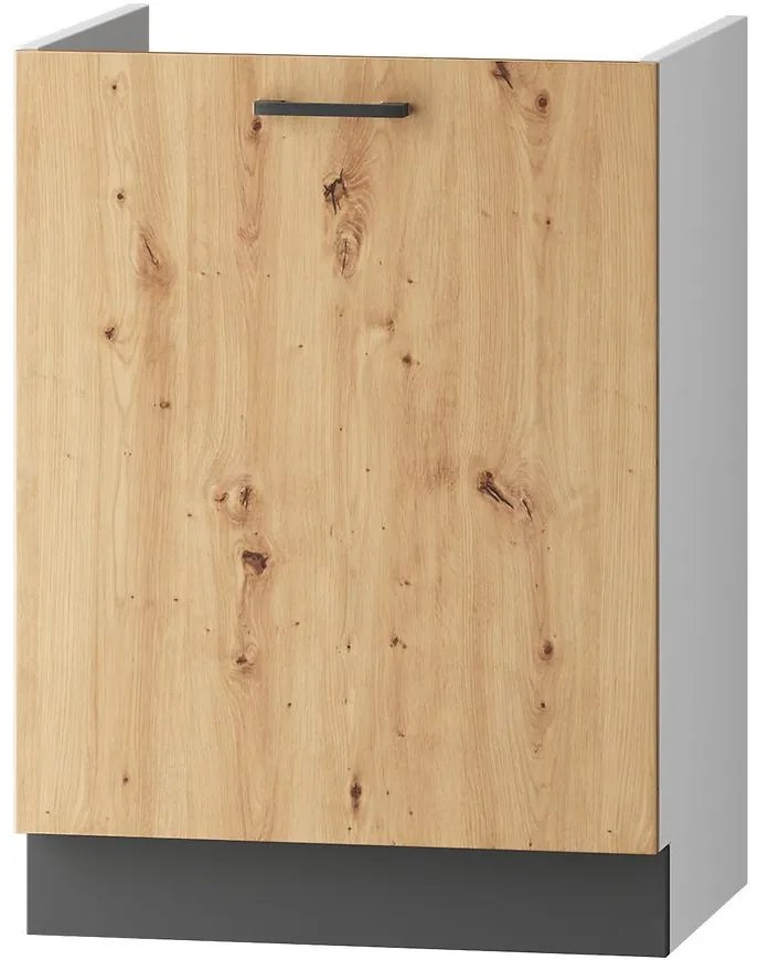 Kuchynská skrinka Clara D60 Zl P/L šedý grafit/Artisan
