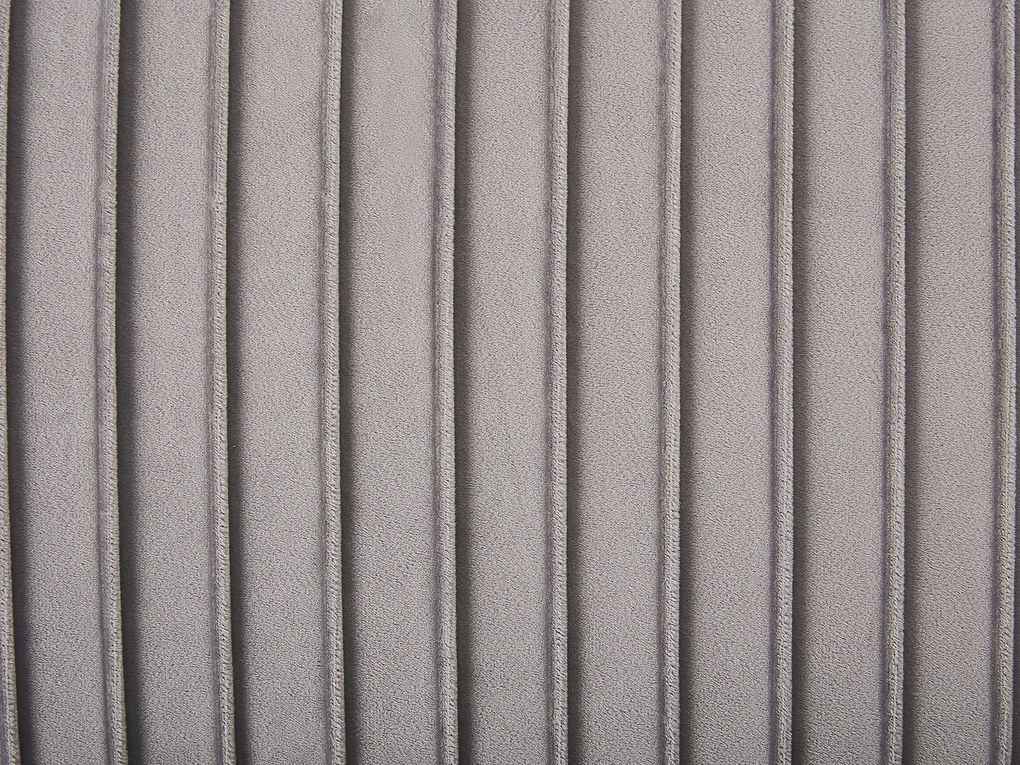 Sivá zamatová lavička do spálne PATERSON Beliani