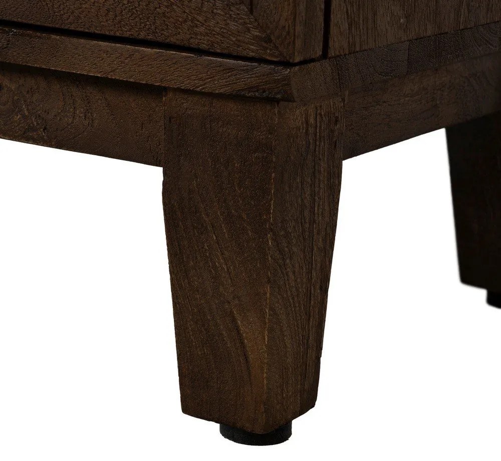 Hnedá vitrína z mangového dreva 180x87x35 cm Ravi – Ixia