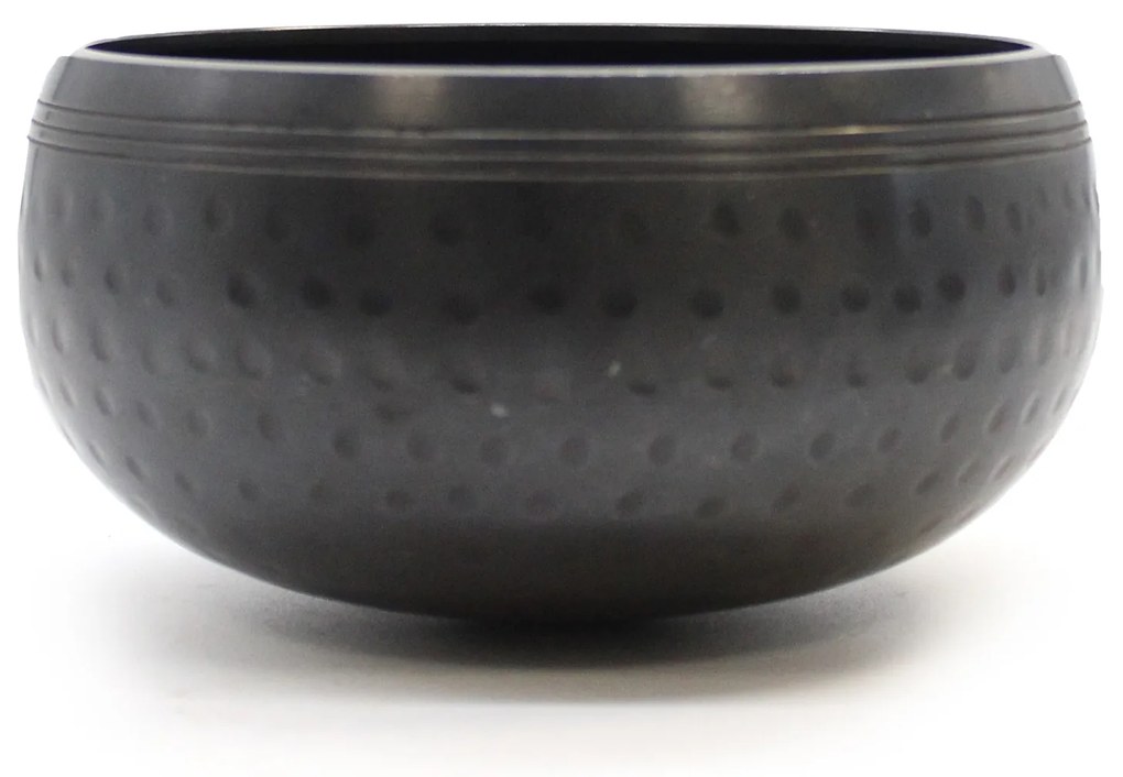 Spievajúca miska čierna mosadzná  - 14cm