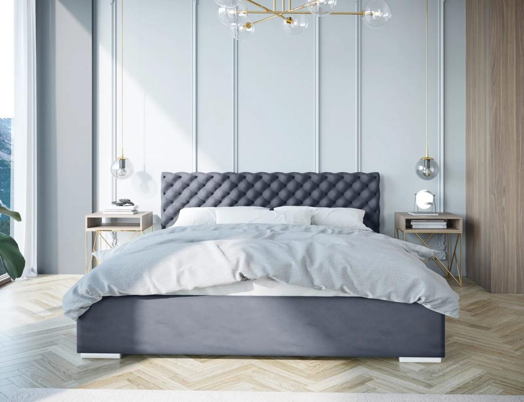 Moderná čalúnená posteľ FIGO - Železný rám,180x200