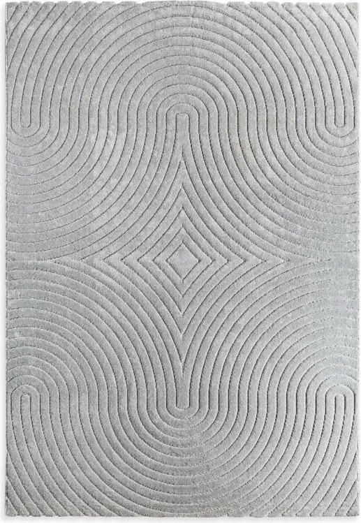 Dekorstudio Moderný koberec s geometrickým vzorom VENUS BOHO1 – oceľovosivý Rozmer koberca: 120x170cm