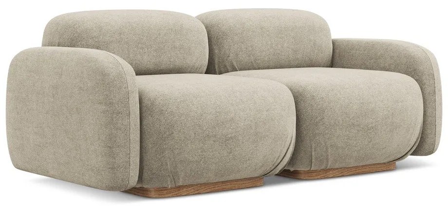 Béžová pohovka z textílie buklé 190 cm Ailani – Makamii