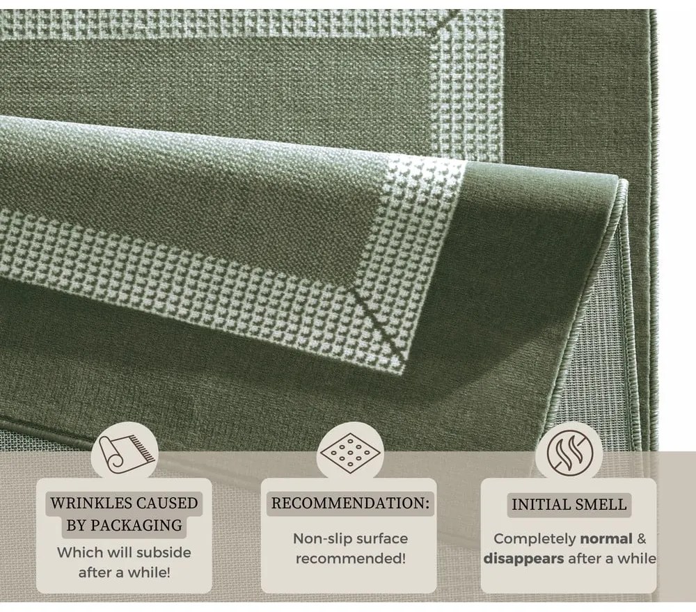 Zelený koberec behúň 250x80 cm Band - Hanse Home